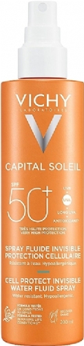 VICHY Capital Soleil Hydra Mist Spray transparente SPF30 (1 envase 200 ml)