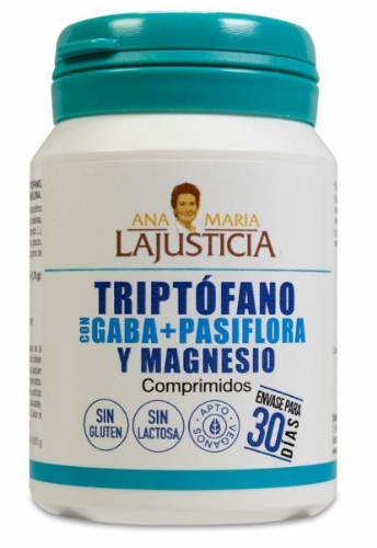 Ana María LaJusticia Triptófano con Gaba + Pasiflora y magnesio (60 comprimidos)