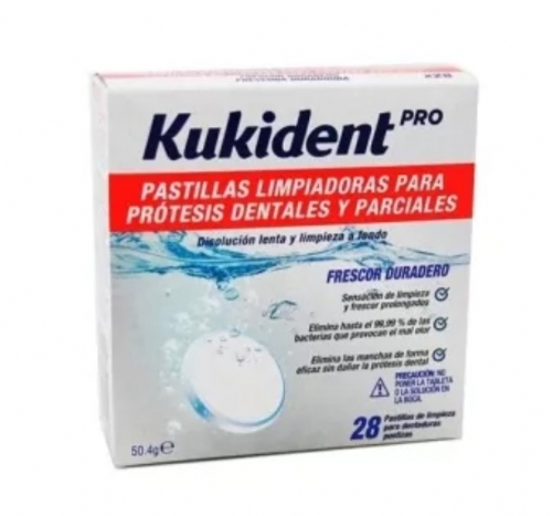 Kukident pro pastillas limpiadoras prótesis 28 pastillas
