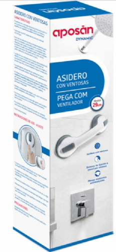Aposán asidero ducha con ventosas 29cm