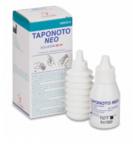 Taponoto neo Solución limpieza oídos (1 vial gotero 25 ml y pera)