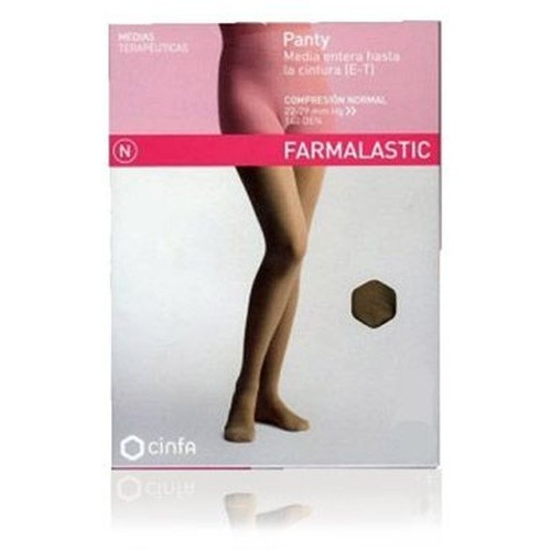 Panty (e-t) compresion normal farmalastic 1 unidad talla grande color camel - farmalastic