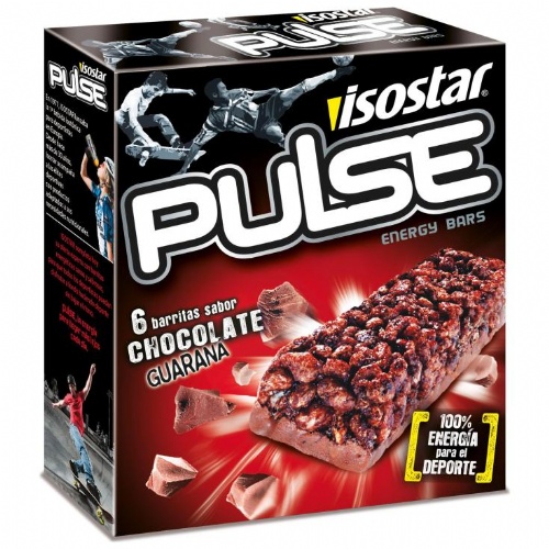 Isostar pulse choco guarana barritas 6x23g
