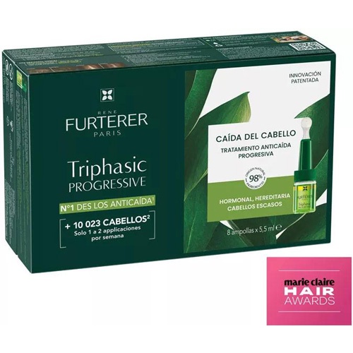 René Furterer Triphasic progresive tratamiento anticaída (8 frascos x 5,5 ml)