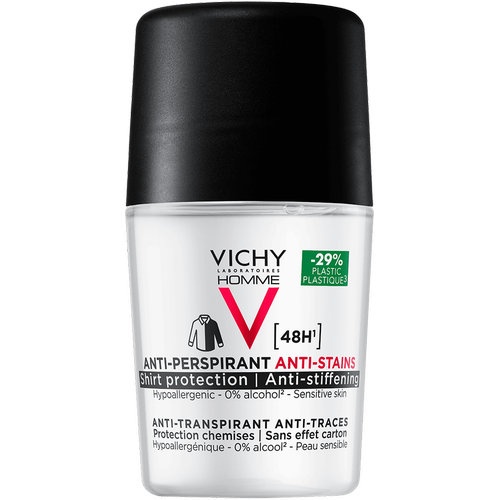 VICHY HOMME Desodorante 48h Anti-transpirante y Anti-manchas (50 ml)