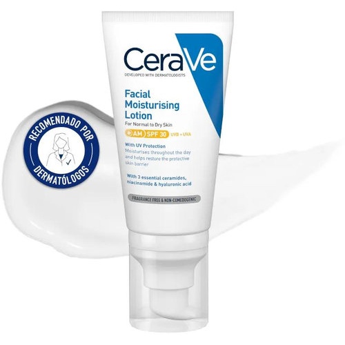 cerave locion hidratante facial 52ml spf25
