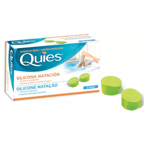 Tapones oidos silicona natacion - quies (estandar 6 u)