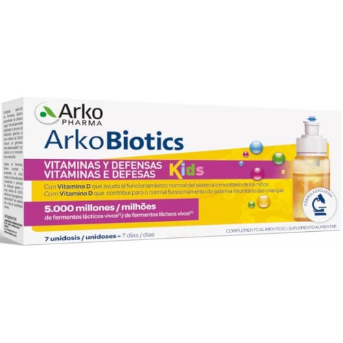 Arkobiotics Vitaminas y Defensas Niños con 12 vitaminas y 7 minerales (7 unidosis)