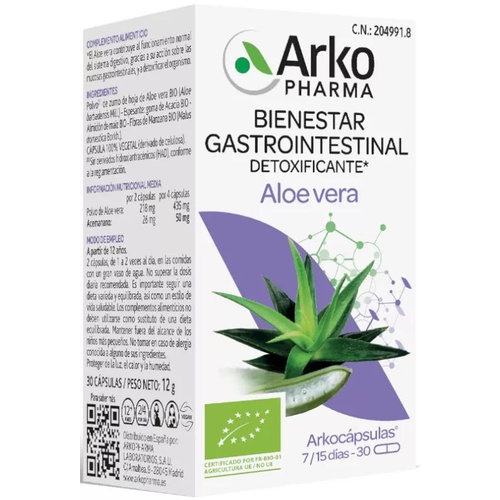 Arkocapsulas aloe vera bio  30 capsulas