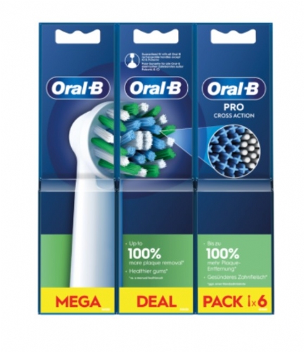 Oral-B pro Cross Action 3 XXL Cepillo dental eléctrico (6 cabezales de recambio)