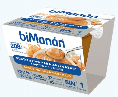 BiManán Copa BeSlim Sabor Vainilla Caramelo (210 g)