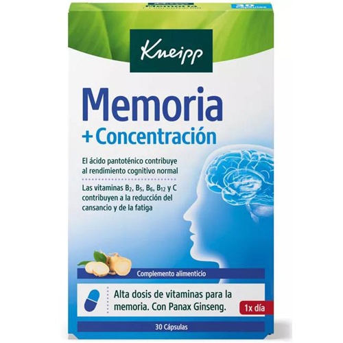 Kneipp memoria + concentracion (30 capsulas)