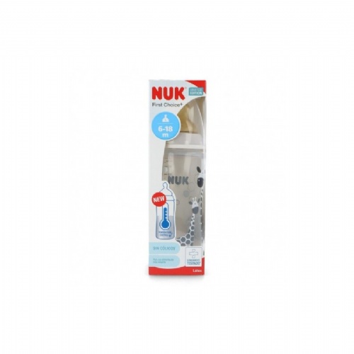 NUK Baby Biberón fc + pp Látex 6 - 18 meses Safari 360ml (1 ud)