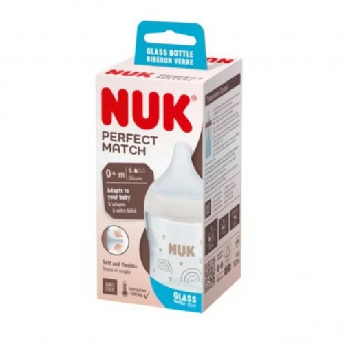 Biberon pp silicona nuk perfect match flujo s 1 unidad 120 ml arcoiris - nuk perfect match
