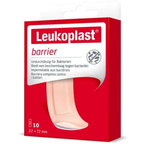 Leukoplast barrier - aposito adhesivo transparente (10 unidades 72 mm x 22 mm)