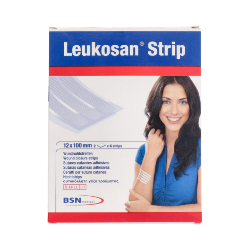 Leukosan strip sutura cutanea esteril tira 100 mm  x 12 mm 12 tiras - sutura cutanea esteril