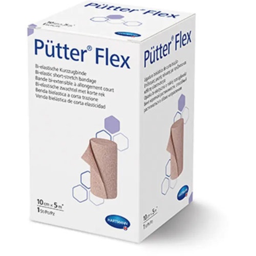 Venda compresiva bielastica putter flex comp fuerte traccion corta 1 unidad 5 m x 10 cm - putter fle