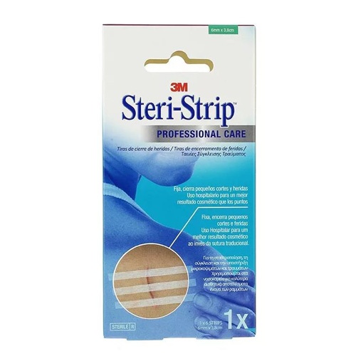 Steri strip - sutura cutanea esteril (tira  38 mm x 6 mm  6 tiras)