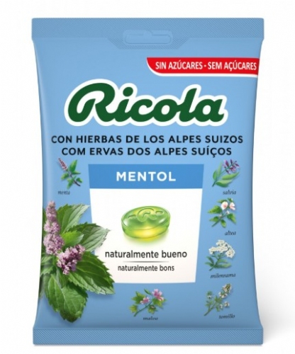 Ricola Caramelos Mentol sin azúcar (1 bolsa 70 g)