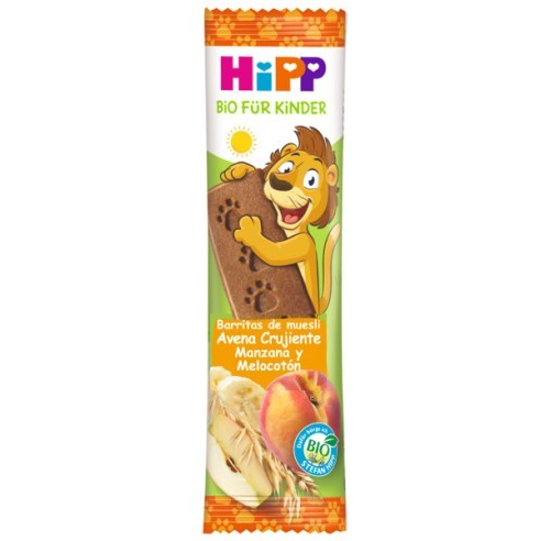 Hipp barrita muesli avena con manzana y melocoton bio