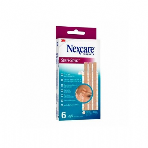 3m nexcare steri strip tan color sutura cutanea esteril 3 unidades 6 mm x 75 mm