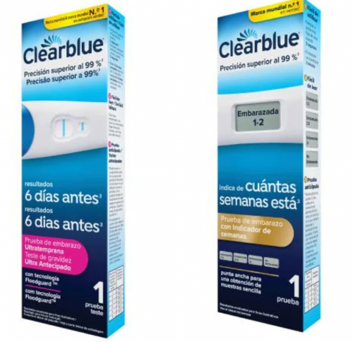 PACK Clearblue Test embarazo detección ultratemprana + test indicador de semanas (2 ud)