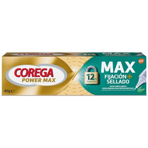 Corega Max Fijación + sellado Sabor menta 40 g