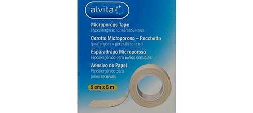 Esparadrapo hipoalergico alvita microporoso 1 unidad 5 m x 5 cm - alvita microporoso