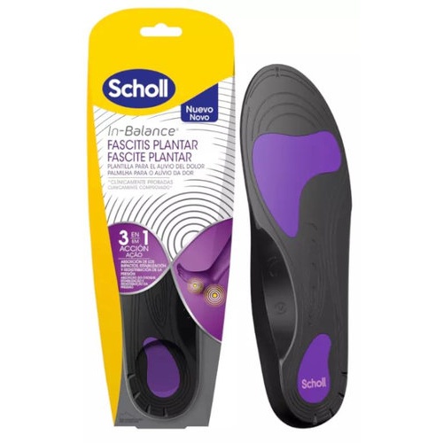 Plantillas fascitis plantar - scholl in-balance (2 unidades talla s)