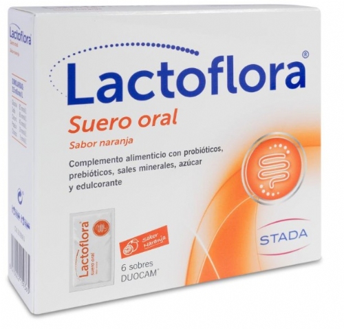 Lactoflora suero oral sabor naranja 6 sobres