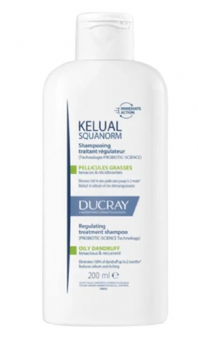 Ducray Kelual Squanorm Champú de tratamiento regulador Caspa grasa 400 ml