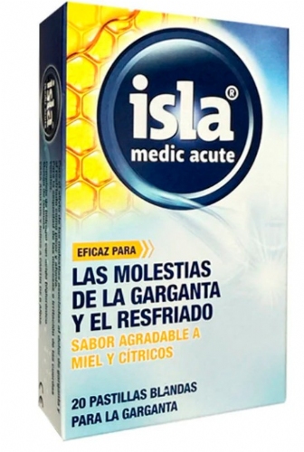Isla Medic acute 20 pastillas blandas sabor miel y cítricos