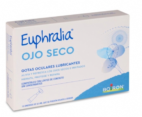 Euphralia Ojo seco Gotas oculares lubricante 15 unidosis x 0,5 ml