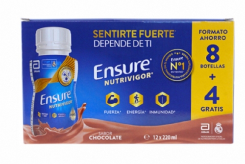 Ensure Drink Nutrivigor Chocolate Formato Ahorro 8+4 ud (220ml)