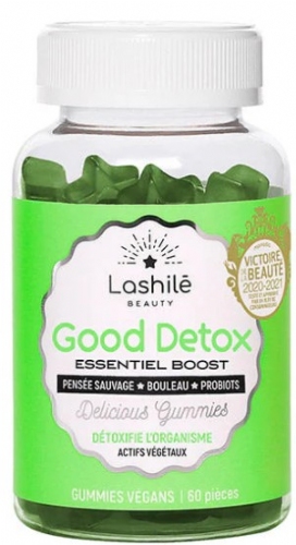 Lashilé Good Detox 60 gominolas sabor manzana verde