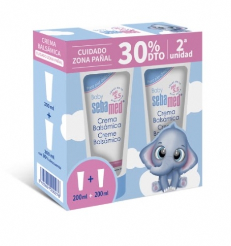 Sebamed baby crema balsamica  2 envases 200 ml pack 30% promoción