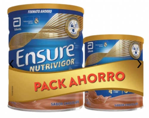 Pack Ahorro Ensure Nutrivigor Chocolate 850g + 400g GRATIS