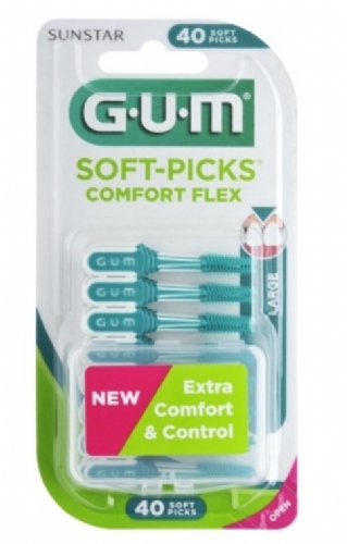 GUM Soft-picks Comfort flex mint 40 unidades - L