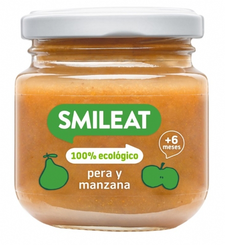 Smileat  1 tarrito 130 g sabor pera y manzana