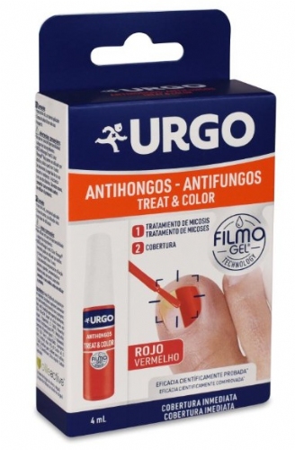 Urgo Treat & color antihongos 1 frasco 4 ml color rojo