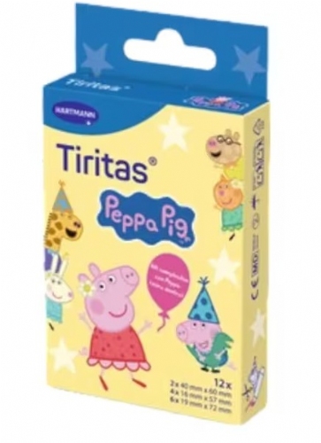 Hartmann Tiritas Peppa Pig apósito adhesivo 12 ud 3 tamaños