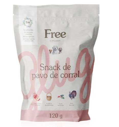 DingoNatura Free Snack de pavo de corral para perros 120g