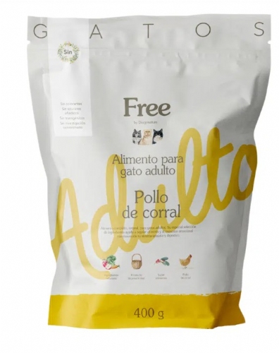 DingoNatura Free gato adulto pollo de corral 400g