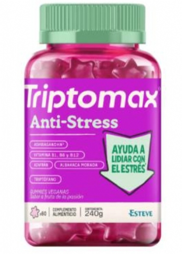 Triptomax Anti-stress 60 gummies sabor fruta de la pasión
