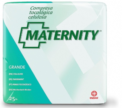 Maternity Compresas Postparto Grande 25 unidades