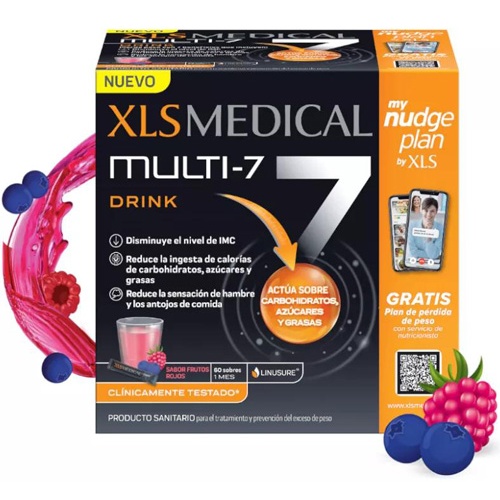 Xls medical multi 7 drink (60 sobres sabor frutos rojos)