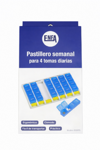 ENFA Pastillero Semanal 4 tomas diarias
