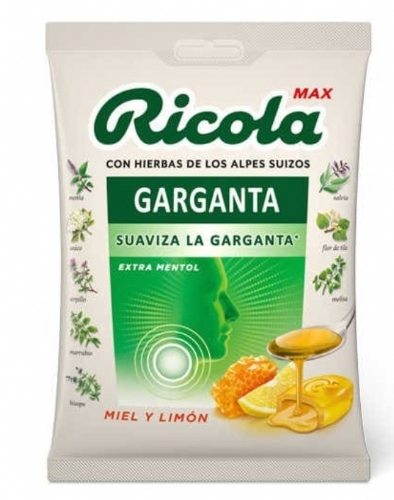 Ricola max Garganta caramelos miel y limón 70g