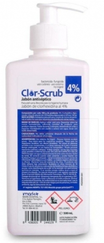 Jabón antiséptico CLOR-SCRUB de Clorhexidina 4% 500ml
