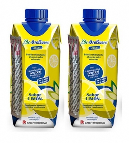 Bioralsuero plus vitamina d  2 envases 330 ml sabor limon